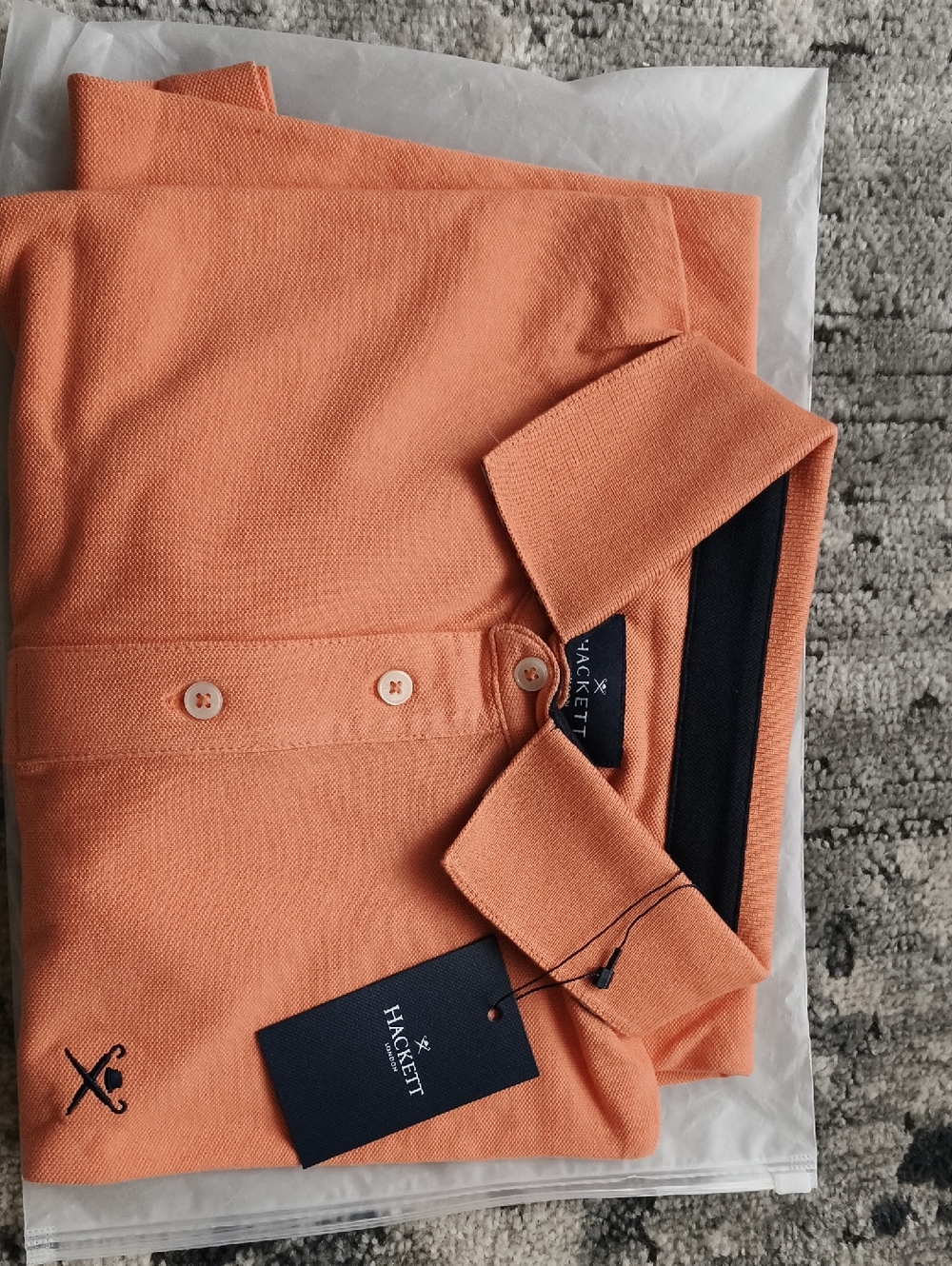 Hackett Men's Polo in Coral